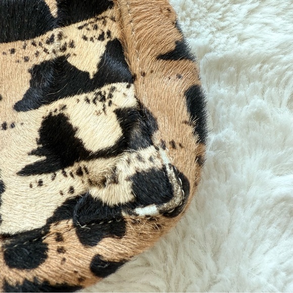 Fendi Brown Printed Pony Hair Baguette Black Beige Vintage 2000s Authentic - Picture 14 of 15